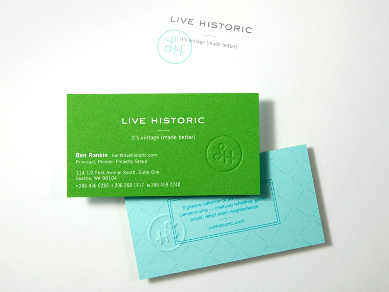 Live Historic business cards