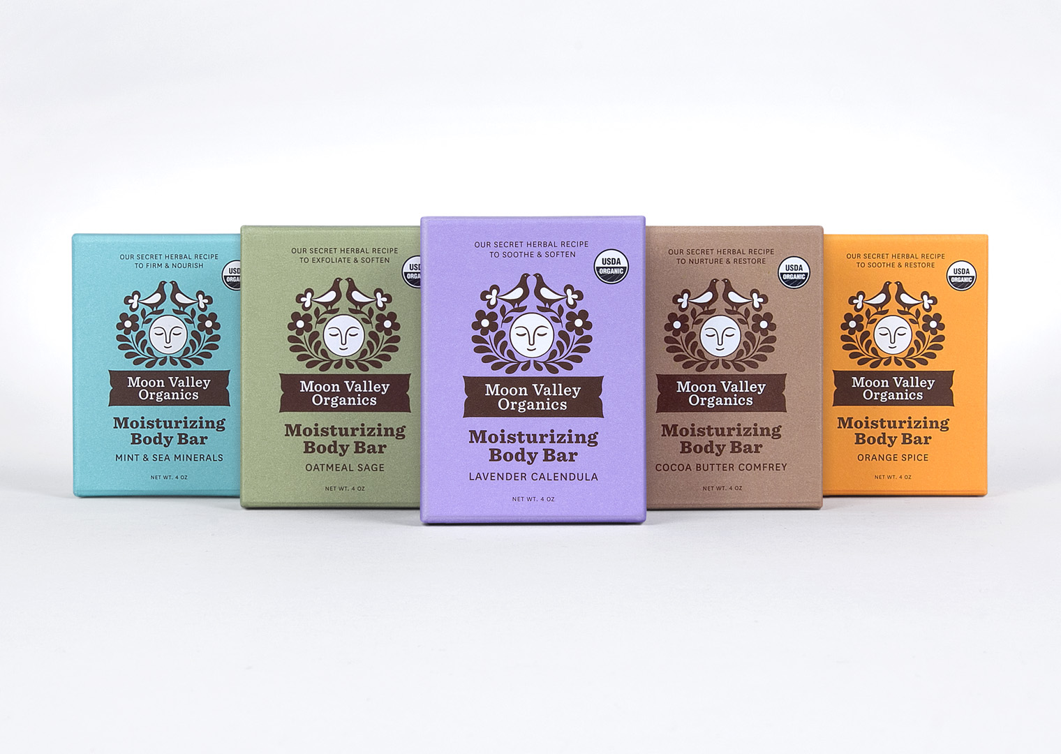 Moon Valley Organics soap packaging